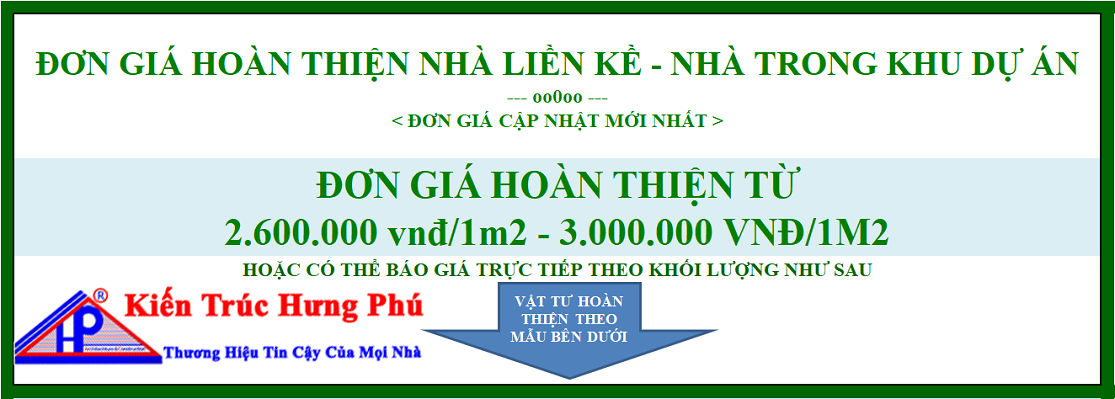 Giá hoàn thiện nhà
